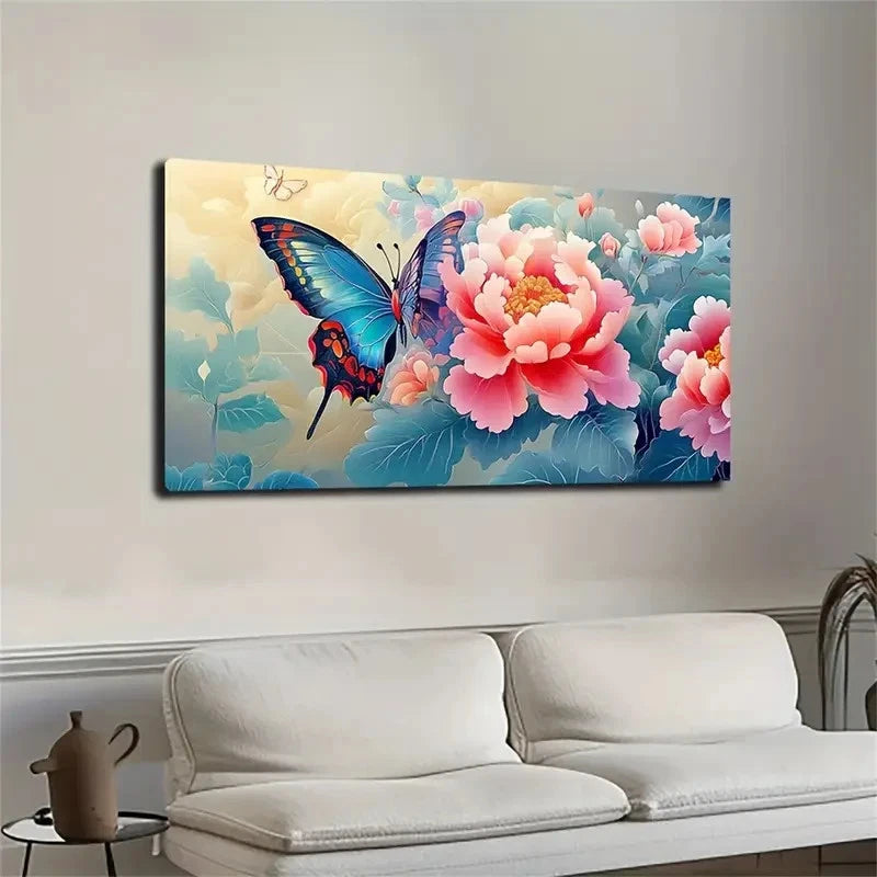 Silvery Leaf Veins Wall Art canvas office home room framed 120x60cm - Bella Home Decor