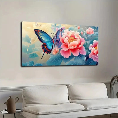 Silvery Leaf Veins Wall Art canvas office home room framed 120x60cm - Bella Home Decor