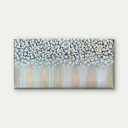 Abstract White Blossom Tree Wall Art Canvas Office Home Room Framed 120x60cm