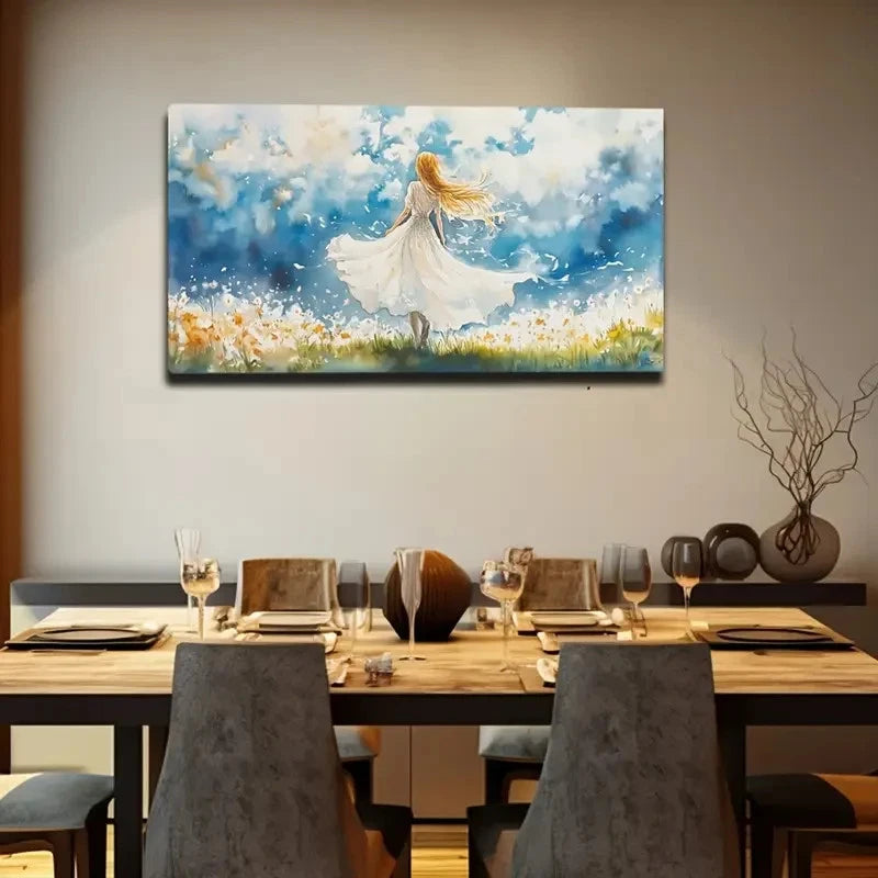 Spring Floral Landscape Wall Art Canvas Office Home Room Framed 120x60cm