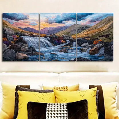 3pcs Vibrant Landscape Painting with Majestic Wall Art Set Canvas Unframed - High Quality Print 100% Australian Made Wall Canvas