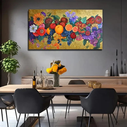 Flowers Fruits Suitable Wall Art Canvas Office Home Room Framed 120x60cm