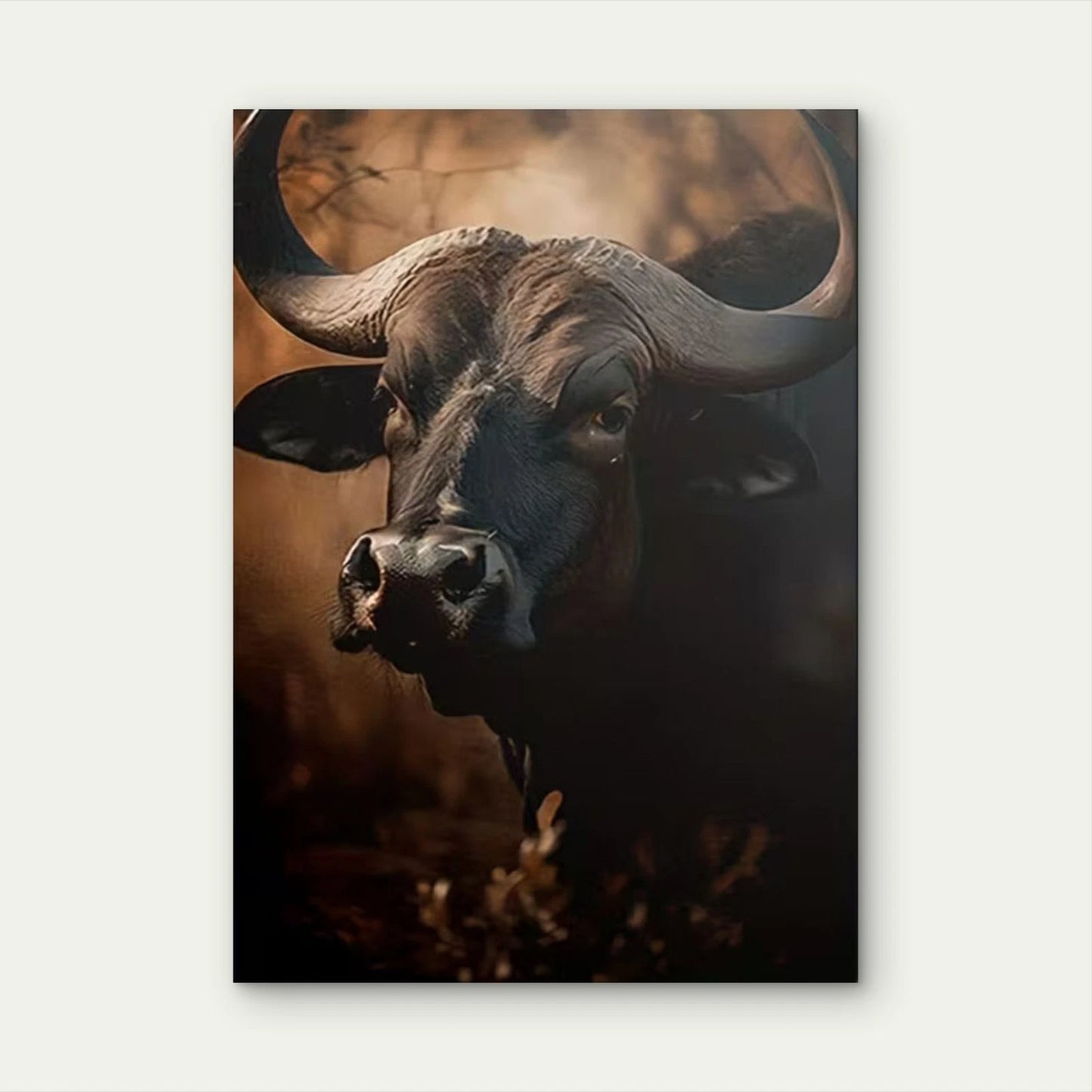 The Cape Buffalo Portrait 40x60cm Metal Print Ready to Hang