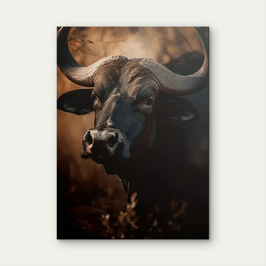 The Cape Buffalo Portrait 40x60cm Metal Print Ready to Hang