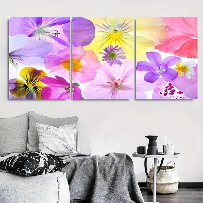3pcs Flower Botanical Fantasy Watercolor Wall Art Set Canvas Framed 40x60cm - High Quality Print 100% Australian Made Wall Canvas Ready to Hang - Bella Home Decor