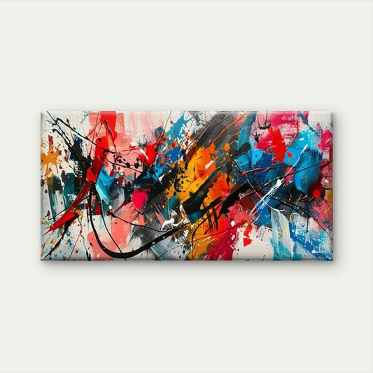 Vibrant Color Spray Wall Art Canvas Office Home Room Framed 120x60cm