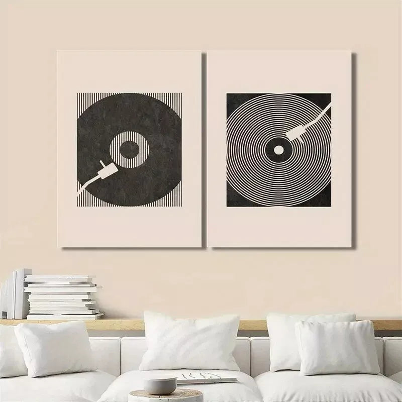 2pcs Decorative Painting, Minimalism, Nordic Style Canvas Framed 50x75cm - High Quality Print 100% Australian Made Wall Canvas Ready to Hang - Bella Home Decor
