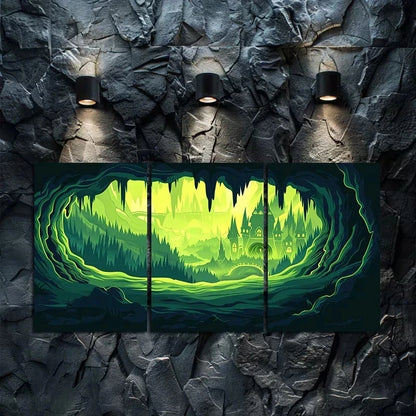 3pcs Dark Fantasy Game Theme Metal Print Ready to Hang Art - Bella Home Decor