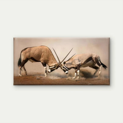 Oryx Antelope Wildlife Wall Art Canvas Office Home Room Framed 120x60cm