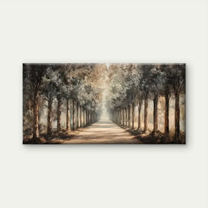 Forest Road Way Trees Wall Art Canvas Office Home Room Framed 120x60cm