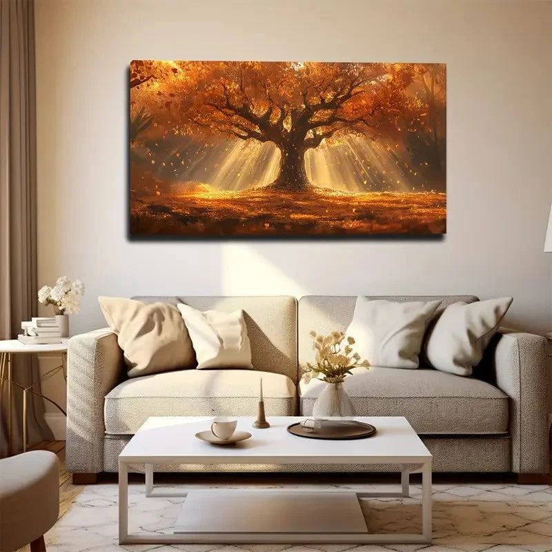 Life Tree Beautiful Nature Wall Art Canvas Office Home Room Framed 120x60cm