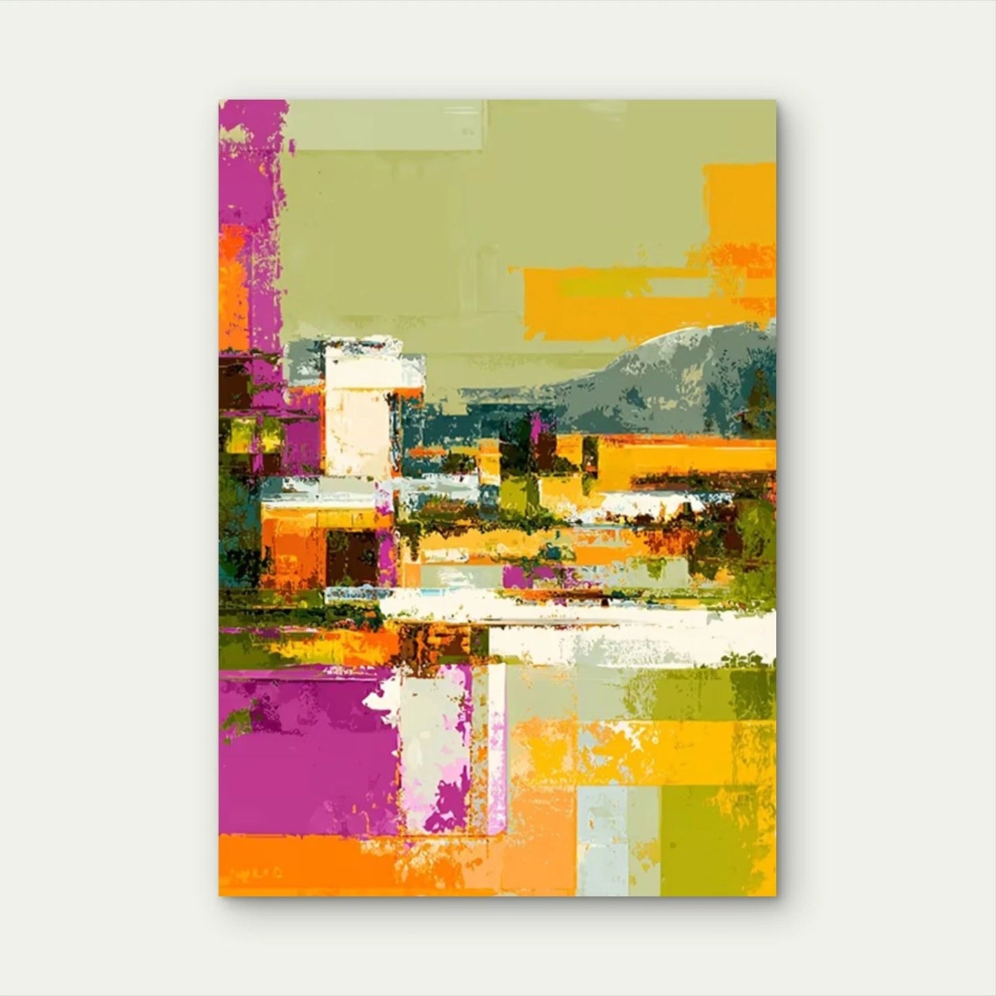 Abstract Modern Painting Metal Print Ready to Hang