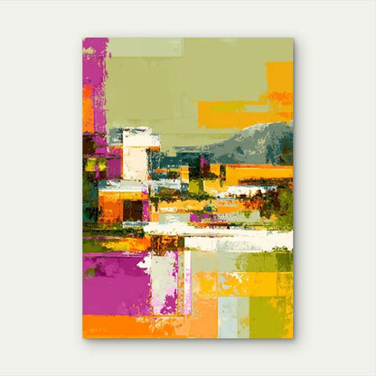 Abstract Modern Painting Metal Print Ready to Hang