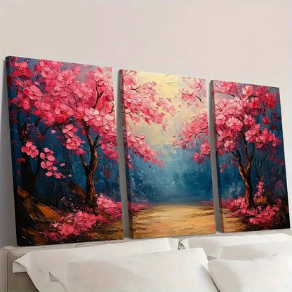 3pcs Abstract Floral Landscape  AF   Wall Art Set Canvas Framed 40x60cm - High Quality Print 100% Australian Made Wall Canvas Ready to Hang - Bella Home Decor