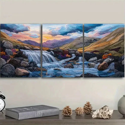 3pcs Vibrant Landscape Painting with Majestic Wall Art Set Canvas Unframed - High Quality Print 100% Australian Made Wall Canvas
