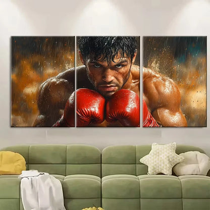 3pcs Action Scenes with Dramatic Lighting Metal Print Ready to Hang Art - Bella Home Decor