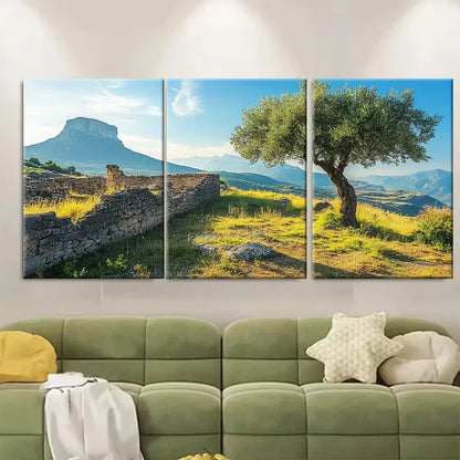 3pcs Historic Mediterranean Scenery Metal Print Ready to Hang Art