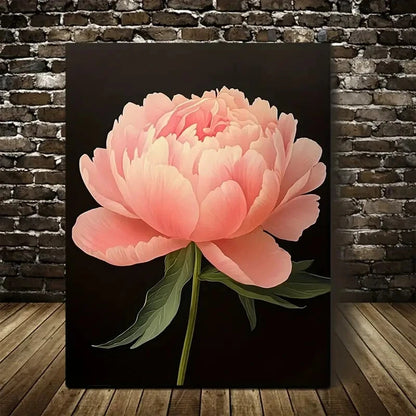 Beautiful Carnation Colorful Peony Painting 40x60cm Metal Print Ready to Hang - Bella Home Decor