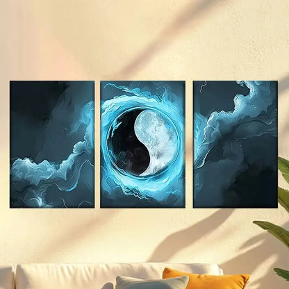 3pcs computer screen with picture of for Man Wall Art Set Canvas Framed 60x90cm - High Quality Print 100% Australian Made Wall Canvas Ready to Hang - Bella Home Decor