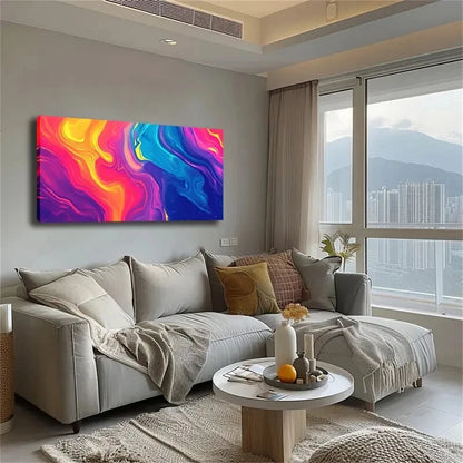 Multiple Colors Blending Wall Art Canvas Office Home Room Framed 120x60cm - Bella Home Decor