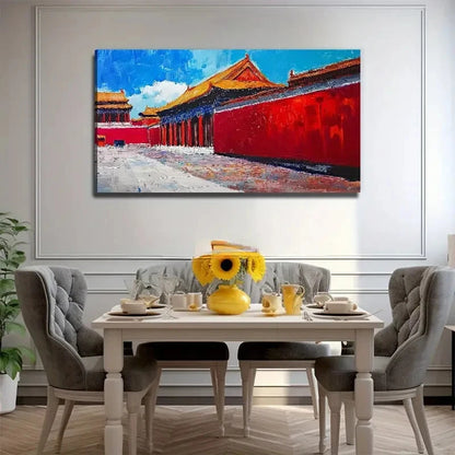 Forbidden City Perfect Wall Art Canvas Office Home Room Framed 120x60cm