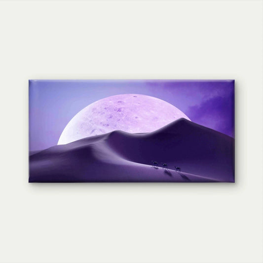 Purple Night Sky Background Wall Art Canvas Office Home Room Framed 120x60cm
