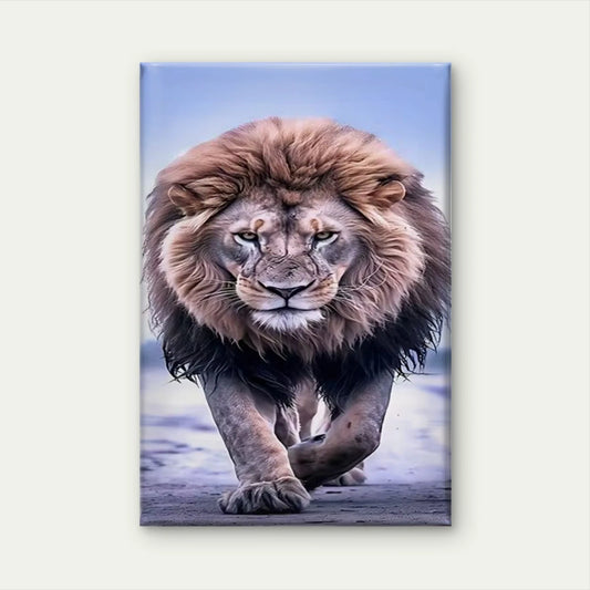 Beautiful Lion Majesty, oil painting  60x90cm Metal Print Ready to Hang