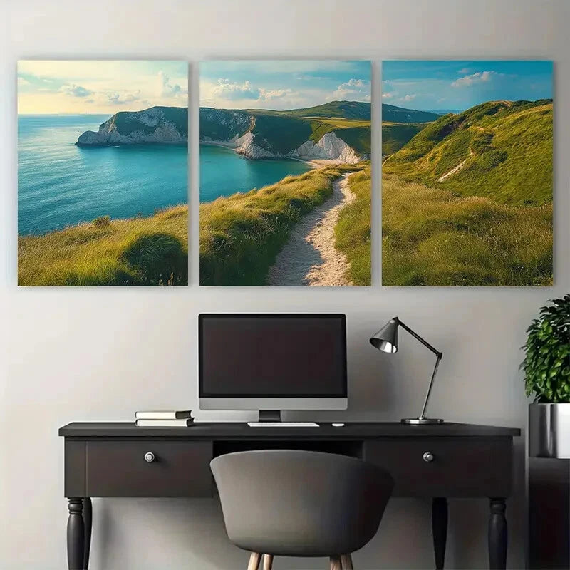 3pcs South West Coast Scenic National Park Hiking Metal Print Ready to Hang Art - Bella Home Decor