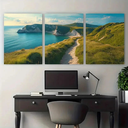 3pcs South West Coast Scenic National Park Hiking Metal Print Ready to Hang Art - Bella Home Decor