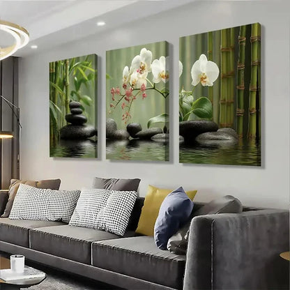 3pcs Tranquil Zen Garden Art  Wall Art Canvas - High Quality Print 100% Australian Made Wall Canvas