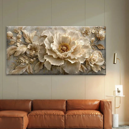 Botanical & Geometric Floral Wall Art Canvas Office Home Room Framed 120x60cm