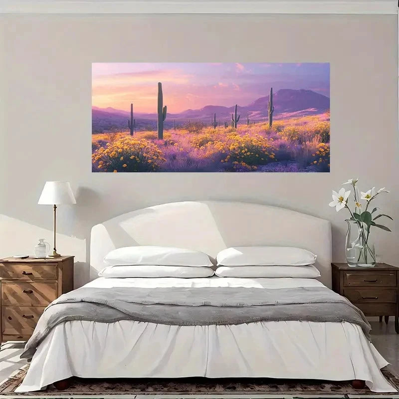 Modern Vintage Southwest Wall Art Canvas Office Home Room Framed 120x60cm