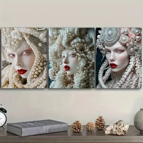 3pcs Octopus princess Wall Art Set Canvas Unframed - High Quality Print 100% Australian Made Wall Canvas