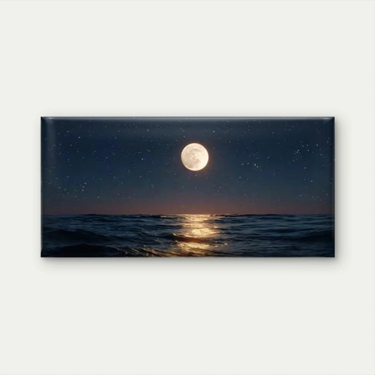 Serene Ocean Reflection Wall Art Canvas Office Home Room Framed 120x60cm