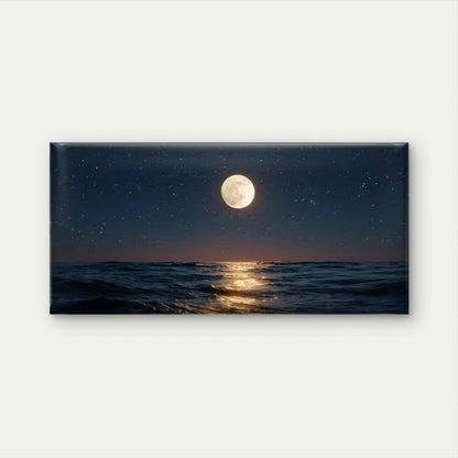Serene Ocean Reflection Wall Art Canvas Office Home Room Framed 120x60cm