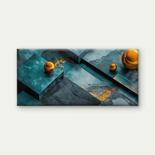 Abstract Geometric Shapes Wall Art Canvas Office Home Room Framed 120x60cm