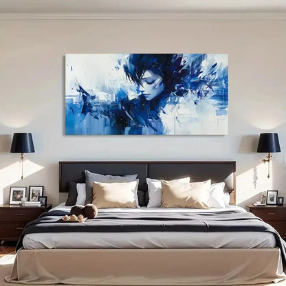 Aesthetic Spring Blue Urban Wall Art Canvas Office Home Room Framed 120x60cm - Bella Home Decor