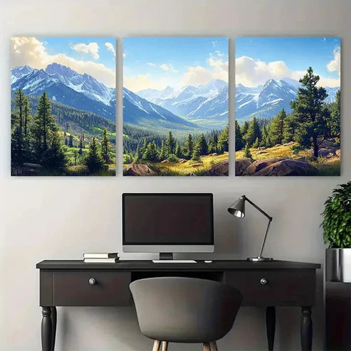3pcs Rocky Mountain National Park Colorado Wall Art Canvas Unframed - High Quality Print 100% Australian Made Wall Canvas