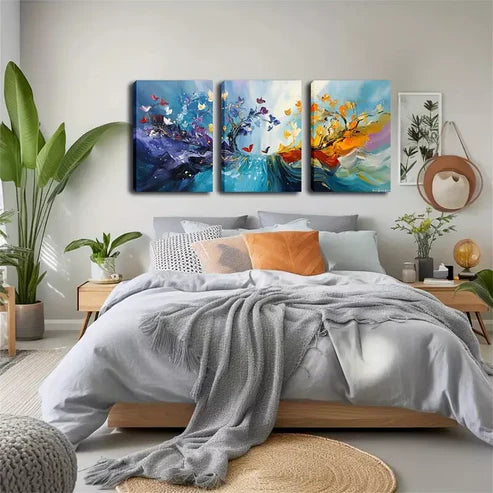 3pcs Magical Abstract Tree Wall Art Set Canvas Unframed - High Quality Print 100% Australian Made Wall Canvas