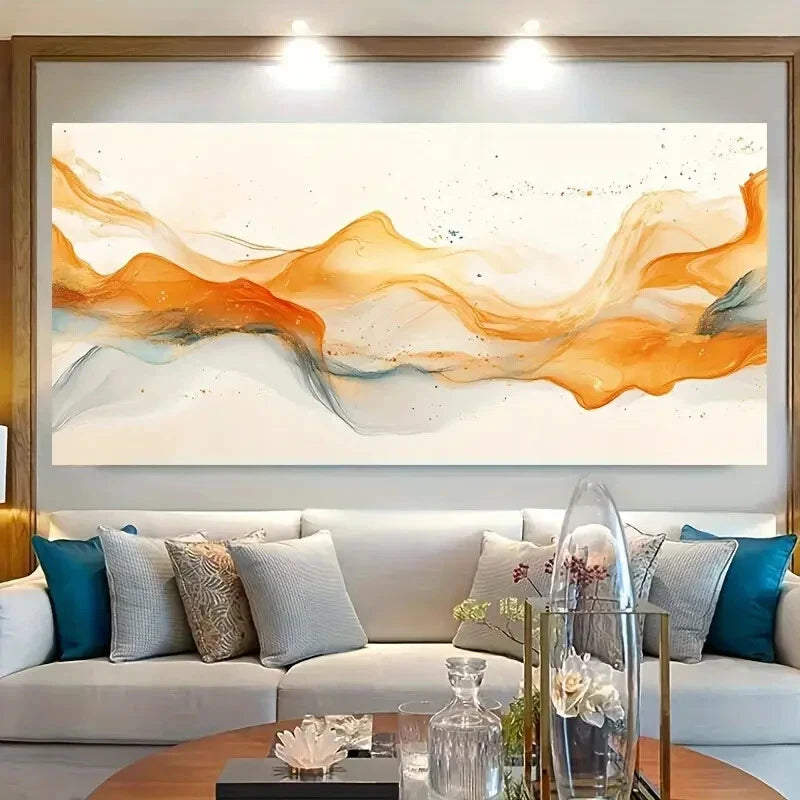 Color Splicing Abstract wall canvas office home room framed 120x60cm - Bella Home Decor