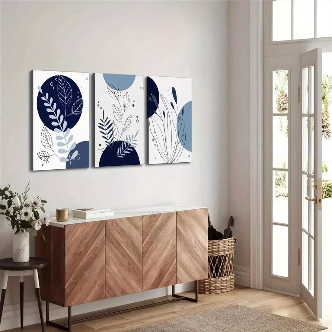 3pcs Abstract Geometric Modern Minimalist Wall Art Set Canvas Unframed - High Quality Print 100% Australian Made Wall Canvas - Bella Home Decor