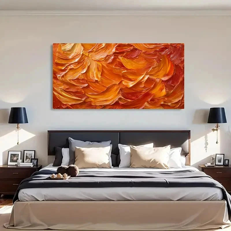 Warm Tones Expression Abstract Wall Art Canvas Office Home Room Framed 120x60cm - Bella Home Decor