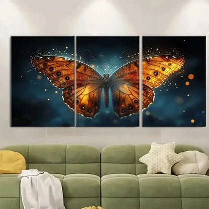 3pcs Enchanting Butterfly Fantasy KO   Wall Art Set Canvas Framed 50x70cm - High Quality Print 100% Australian Made Wall Canvas Ready to Hang