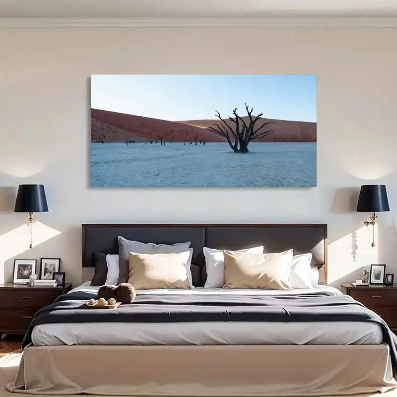 Desert Dead Tree Scenery Wall Art Canvas Office Home Room Framed 120x60cm