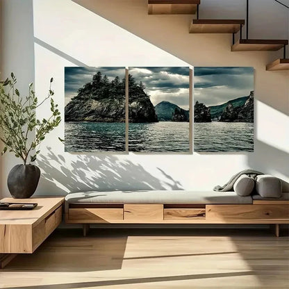 3pcs Kenai Fjords Landscape Prints with Mountains Metal Print Ready to Hang Art
