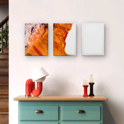 3pcs Abstract Paint Fluid Pour Art Wall Art Set Canvas Framed 60x90cm - High Quality Print 100% Australian Made Wall Canvas Ready to Hang