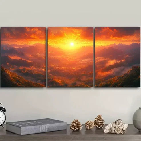 3pcs Art Deco Modern Contemporary Wrapped Wall Art Set Canvas Unframed - High Quality Print 100% Australian Made Wall Canvas