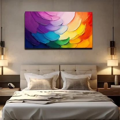 Vibrant Colorful Forms Abstract Wall Art Canvas Office Home Room Framed 120x60cm - Bella Home Decor