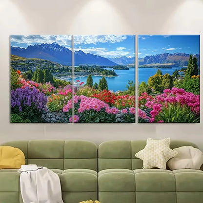 3pcs Queenstown Trave lLandscapes Metal Print Ready to Hang Art