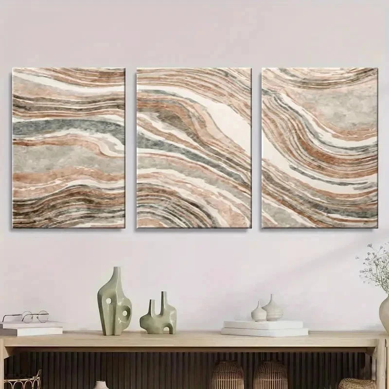 3pcs Modern Abstract Wall Art Print Wall Art Set Canvas Framed 50x70cm - High Quality Print 100% Australian Made Wall Canvas Ready to Hang